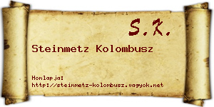 Steinmetz Kolombusz névjegykártya